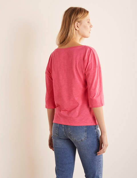 The Cotton Boxy Boatneck Tee - Lollipop The Cotton Boxy Boatneck Tee - Lollipop