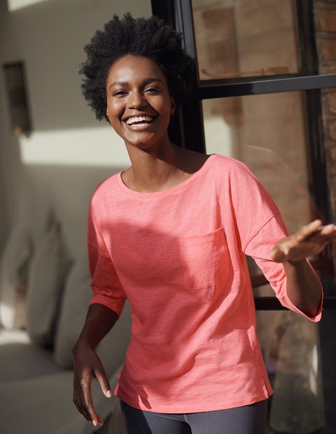The Cotton Boxy Boatneck Tee - Lollipop The Cotton Boxy Boatneck Tee - Lollipop