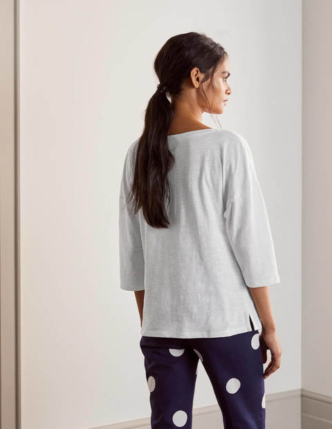 The Cotton Boxy Boatneck Tee - White The Cotton Boxy Boatneck Tee - White