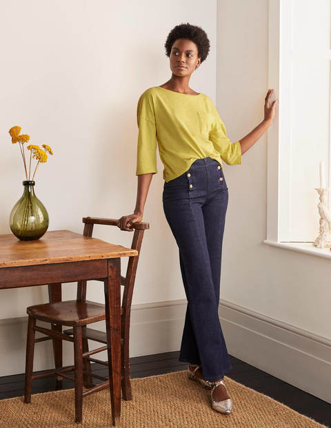 The Cotton Boxy Boatneck Tee - Pineapple The Cotton Boxy Boatneck Tee - Pineapple