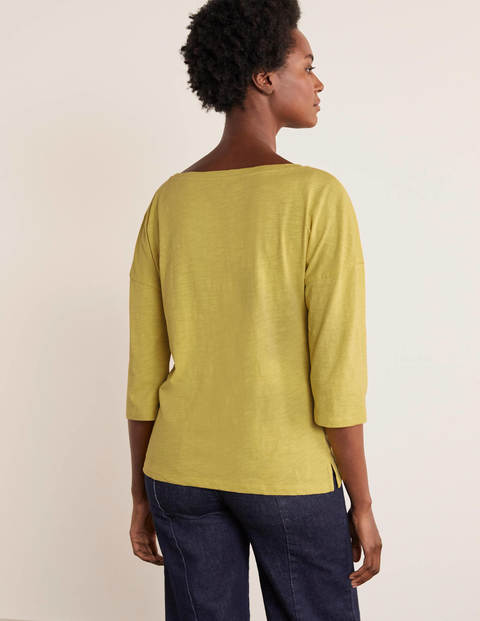 The Cotton Boxy Boatneck Tee - Pineapple The Cotton Boxy Boatneck Tee - Pineapple