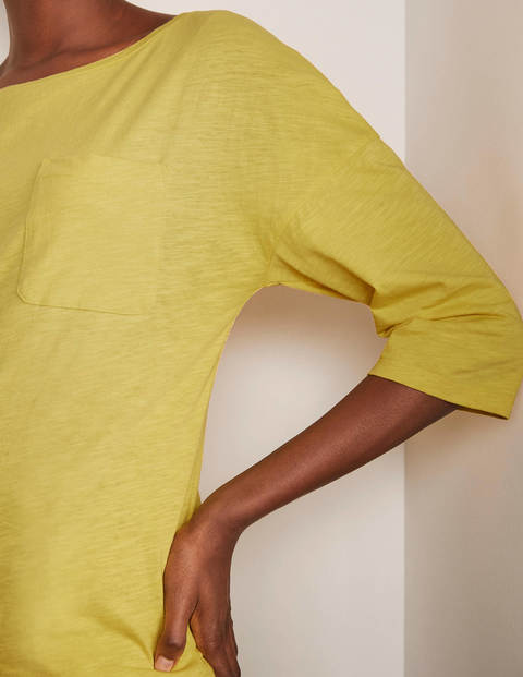 The Cotton Boxy Boatneck Tee - Pineapple The Cotton Boxy Boatneck Tee - Pineapple