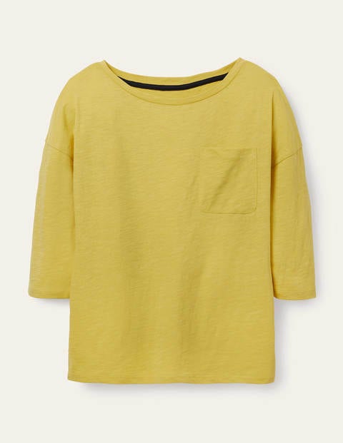 The Cotton Boxy Boatneck Tee - Pineapple The Cotton Boxy Boatneck Tee - Pineapple