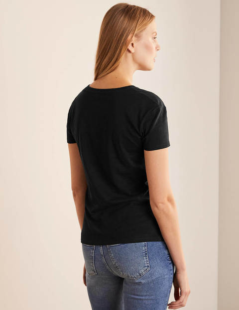 Le T-shirt boyfriend en coton - Noir Le T-shirt boyfriend en coton - Noir