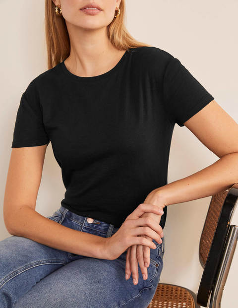 Le T-shirt boyfriend en coton - Noir Le T-shirt boyfriend en coton - Noir
