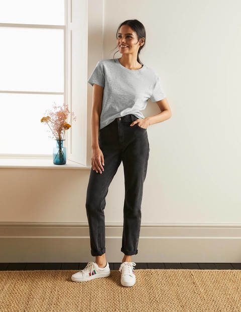 The Cotton Boyfriend Tee - Ivory/Navy The Cotton Boyfriend Tee - Ivory/Navy