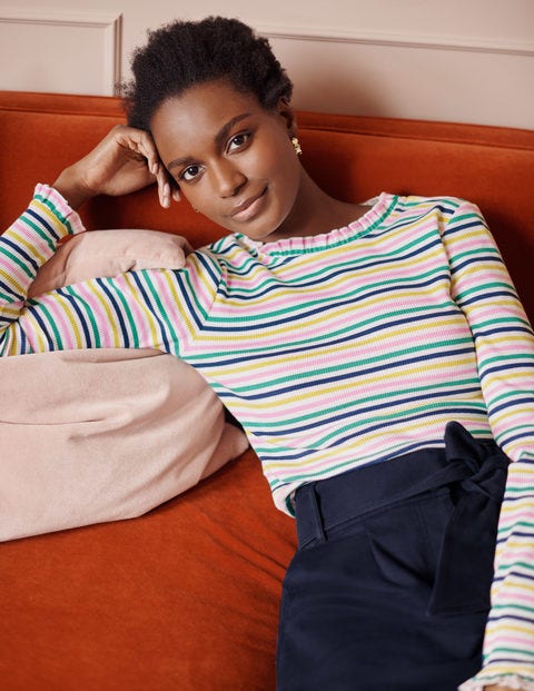 Elisa Rib Top - Multi Stripe Elisa Rib Top - Multi Stripe