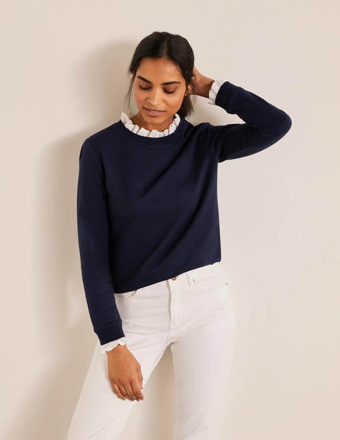 Holly Jersey Sweatshirt - Navy Holly Jersey Sweatshirt - Navy