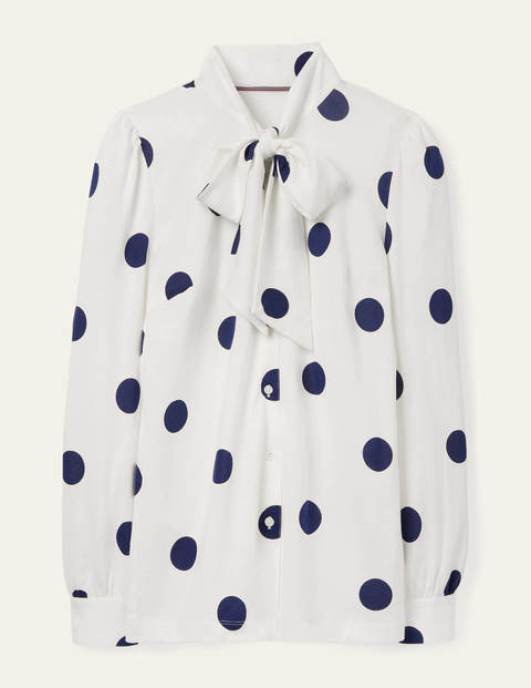 Gabriella Jersey Top - Ivory, Regular Dot Gabriella Jersey Top - Ivory, Regular Dot