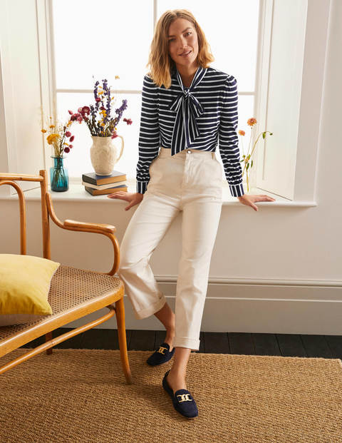 Gabriella Jersey Top - Navy/Ivory Gabriella Jersey Top - Navy/Ivory