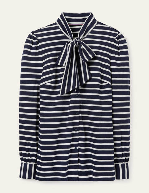 Gabriella Jersey Top - Navy/Ivory Gabriella Jersey Top - Navy/Ivory