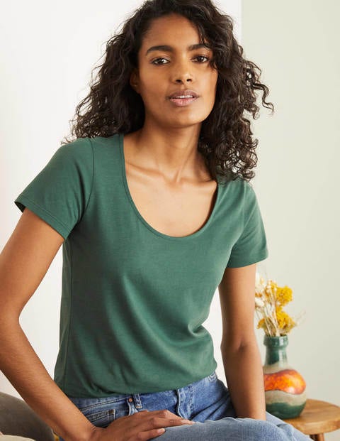 Superweiches T-shirt mit Rundhalsausschnitt - Palmblattgrün Superweiches T-shirt mit Rundhalsausschnitt - Palmblattgrün