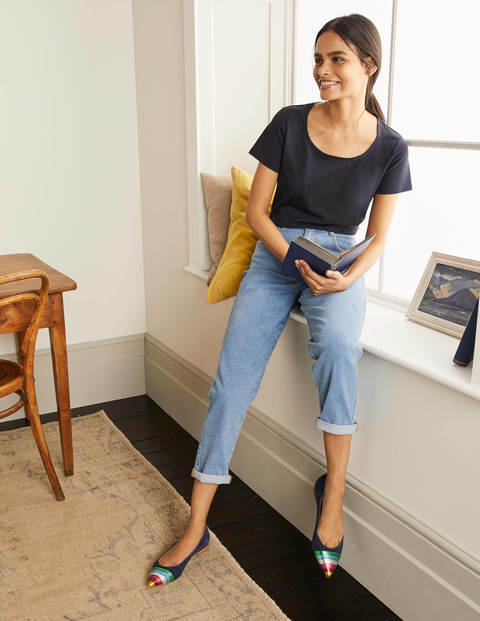 Superweiches T-shirt mit Rundhalsausschnitt - Navy Superweiches T-shirt mit Rundhalsausschnitt - Navy