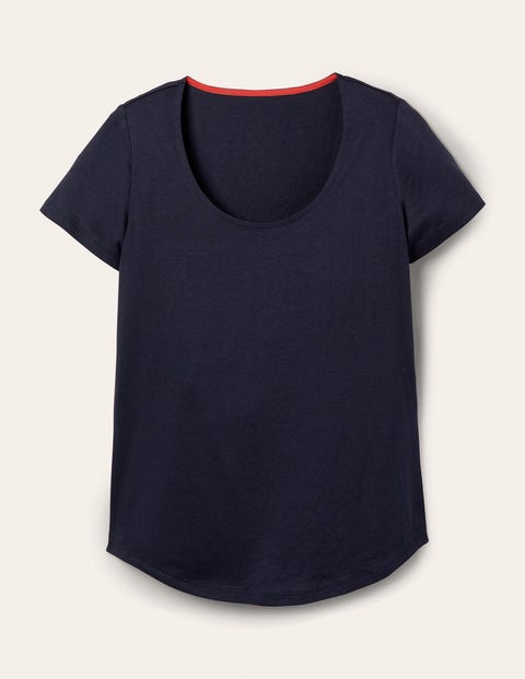 Superweiches T-shirt mit Rundhalsausschnitt - Navy Superweiches T-shirt mit Rundhalsausschnitt - Navy