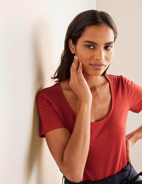 Supersoft Scoop Tee - Cherry Red Supersoft Scoop Tee - Cherry Red