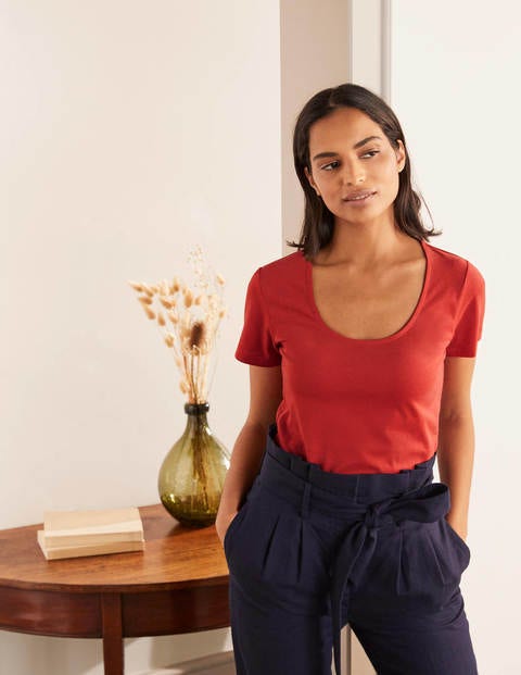 Supersoft Scoop Tee - Cherry Red Supersoft Scoop Tee - Cherry Red