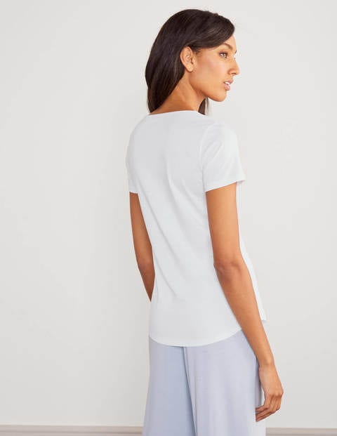Superweiches T-shirt mit Rundhalsausschnitt - Weiß Superweiches T-shirt mit Rundhalsausschnitt - Weiß