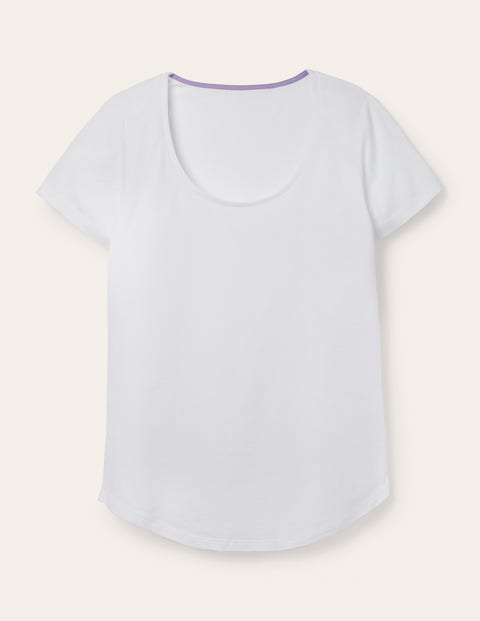 Superweiches T-shirt mit Rundhalsausschnitt - Weiß Superweiches T-shirt mit Rundhalsausschnitt - Weiß