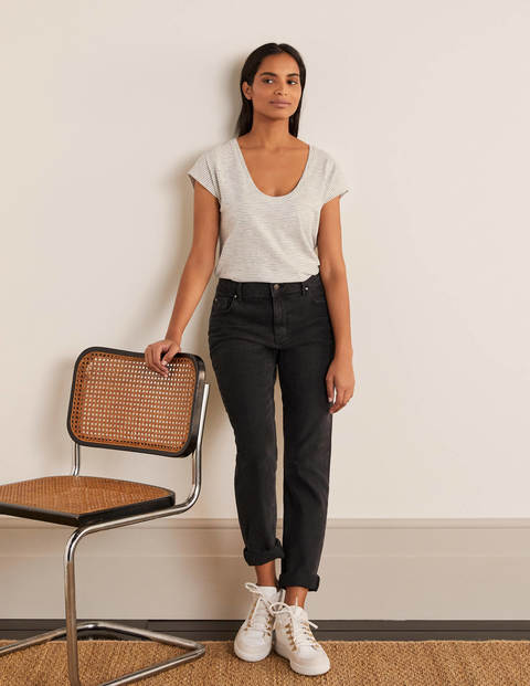 The Cotton Voop Tee - Ivory/ Navy The Cotton Voop Tee - Ivory/ Navy