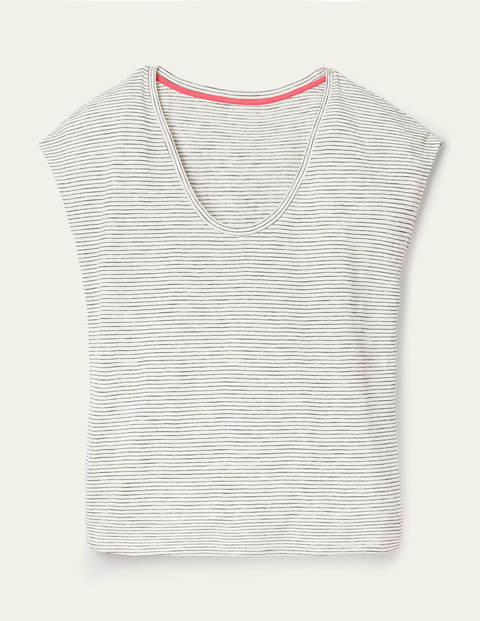 The Cotton Voop Tee - Ivory/ Navy The Cotton Voop Tee - Ivory/ Navy