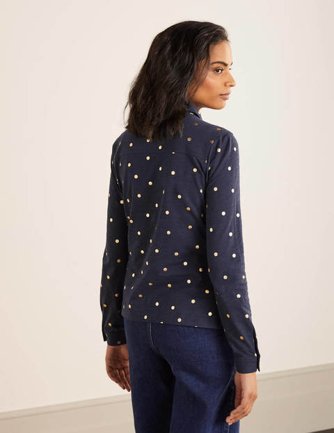 Authentic Jersey Shirt - Navy, Polka Dot Authentic Jersey Shirt - Navy, Polka Dot
