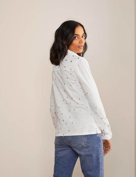 Authentic Jersey Shirt - White, Polka Dot Authentic Jersey Shirt - White, Polka Dot