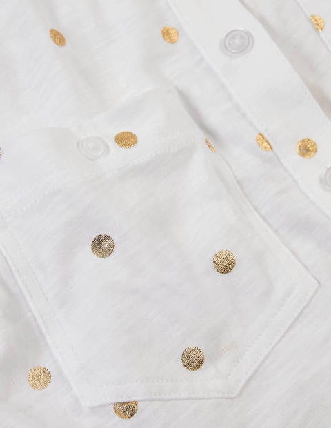 Authentic Jersey Shirt - White, Polka Dot Authentic Jersey Shirt - White, Polka Dot