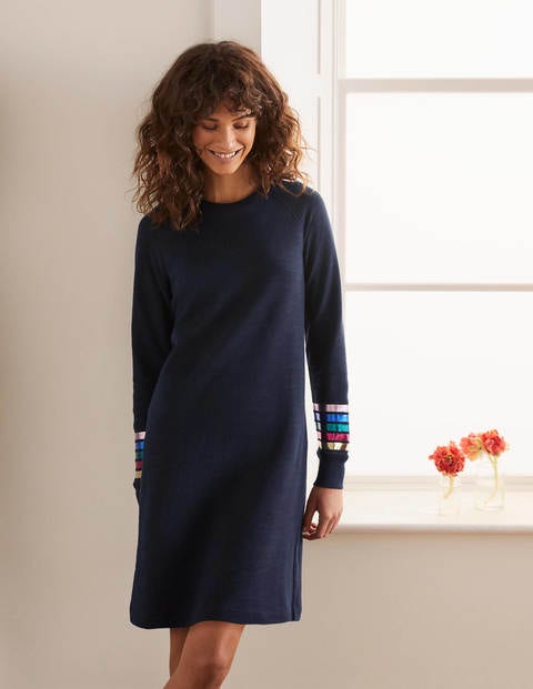 Mabel Sweatshirt Dress - Navy Mabel Sweatshirt Dress - Navy