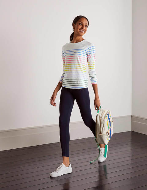Lorna Baseball Jersey Tee - Rainbow Multi Stripe Lorna Baseball Jersey Tee - Rainbow Multi Stripe