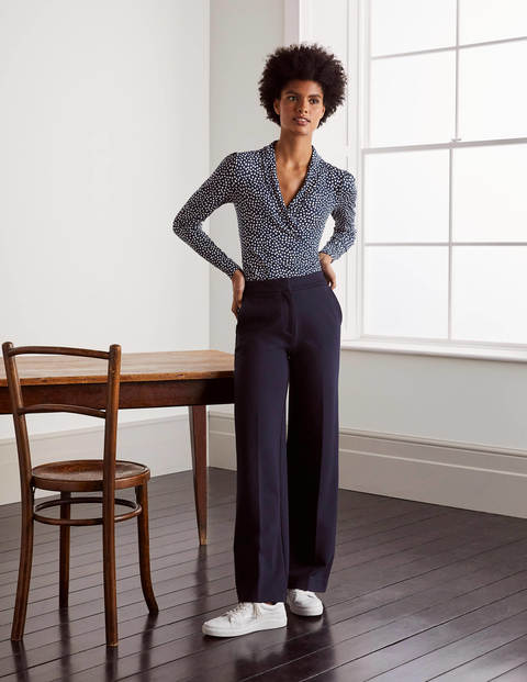Lara Wrap Top - Navy, Painted Dot Lara Wrap Top - Navy, Painted Dot
