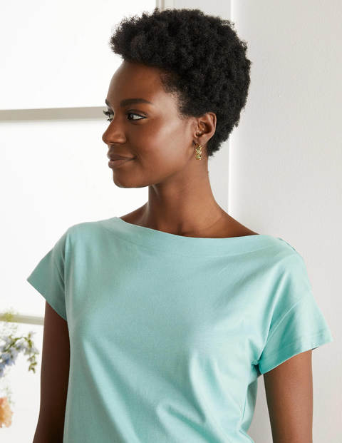 Supersoft Slash Neck Tee - Apple Mint Supersoft Slash Neck Tee - Apple Mint