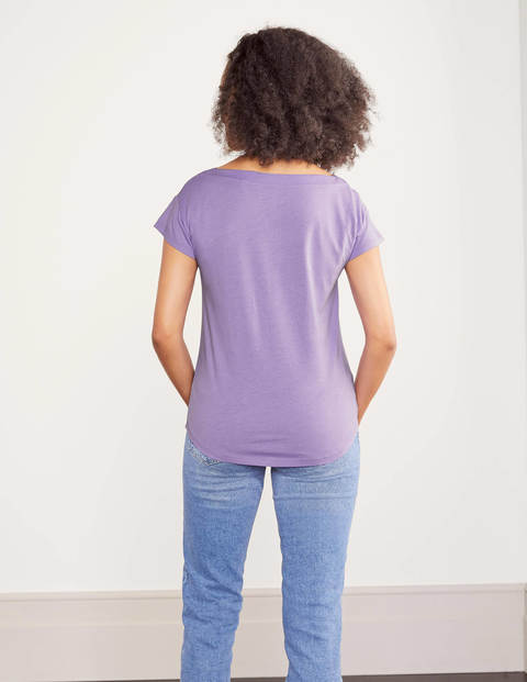 Supersoft Slash Neck Tee - Cool Violet Supersoft Slash Neck Tee - Cool Violet