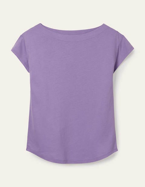 Supersoft Slash Neck Tee - Cool Violet Supersoft Slash Neck Tee - Cool Violet