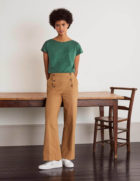 Supersoft Slash Neck Tee - Palm Leaf Supersoft Slash Neck Tee - Palm Leaf