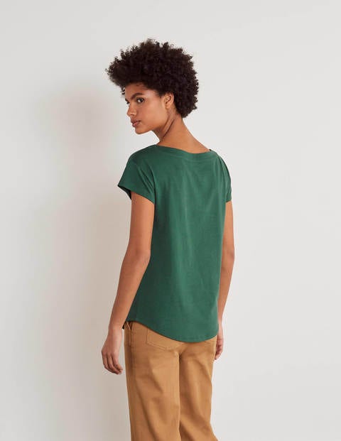 Supersoft Slash Neck Tee - Palm Leaf Supersoft Slash Neck Tee - Palm Leaf