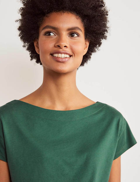 Supersoft Slash Neck Tee - Palm Leaf Supersoft Slash Neck Tee - Palm Leaf