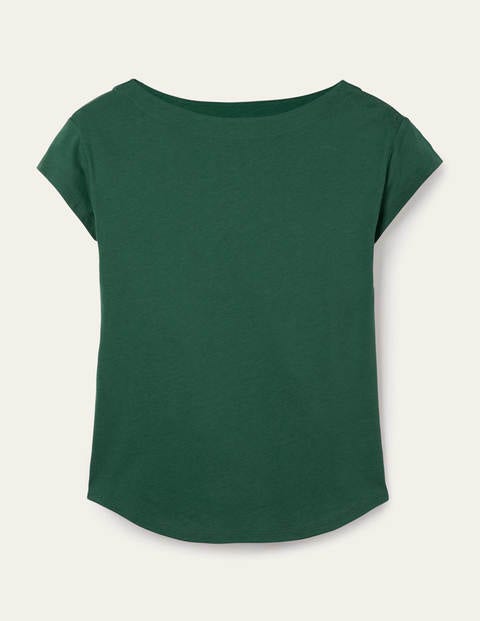 Supersoft Slash Neck Tee - Palm Leaf Supersoft Slash Neck Tee - Palm Leaf