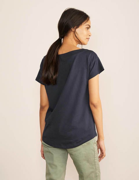 Supersoft Slash Neck Tee - Navy Supersoft Slash Neck Tee - Navy