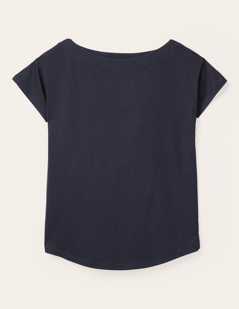 Supersoft Slash Neck Tee - Navy Supersoft Slash Neck Tee - Navy