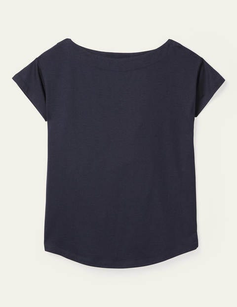Supersoft Slash Neck Tee - Navy Supersoft Slash Neck Tee - Navy
