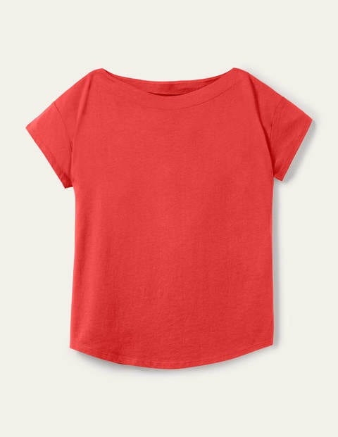 Supersoft Slash Neck Tee - Cherry Red Supersoft Slash Neck Tee - Cherry Red
