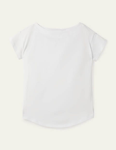 Supersoft Slash Neck Tee - White Supersoft Slash Neck Tee - White