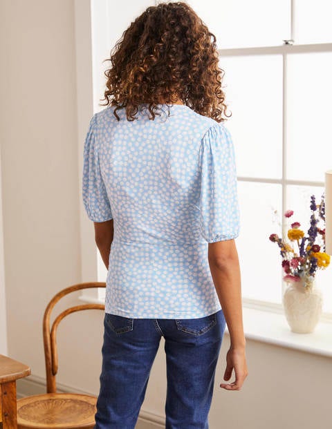 Joanna Wrap Top - Hazy Blue, Bubbles Joanna Wrap Top - Hazy Blue, Bubbles