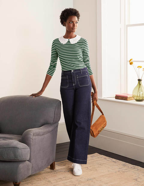 Top Kathleen en jersey - Feuille de palmier/ivoire Top Kathleen en jersey - Feuille de palmier/ivoire