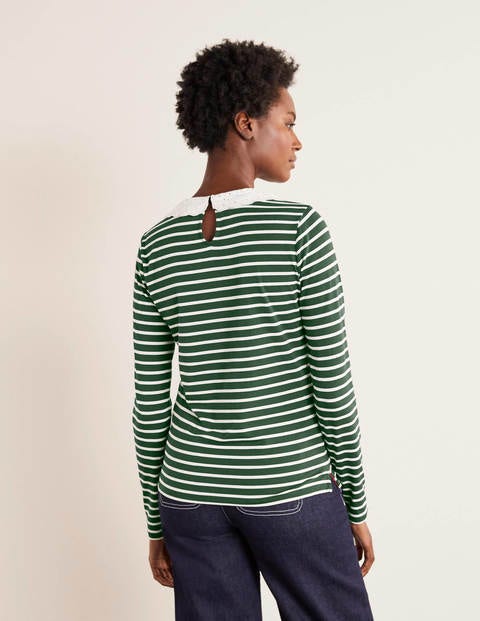 Top Kathleen en jersey - Feuille de palmier/ivoire Top Kathleen en jersey - Feuille de palmier/ivoire