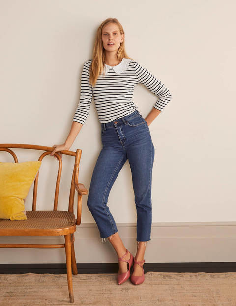 Kathleen Jersey Top - Ivory/ Navy Kathleen Jersey Top - Ivory/ Navy
