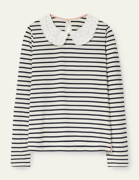 Kathleen Jersey Top - Ivory/ Navy Kathleen Jersey Top - Ivory/ Navy
