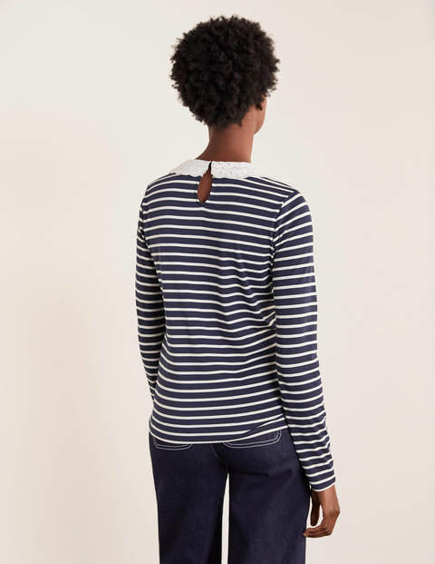 Kathleen Jersey Top - Navy/ Ivory Kathleen Jersey Top - Navy/ Ivory