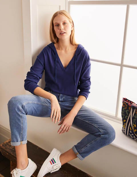 Ellen Jersey-Kapuzenpullover - Marineblau Ellen Jersey-Kapuzenpullover - Marineblau