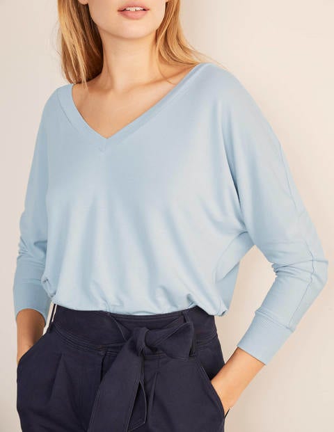 Jocelyn V-neck Jersey Top - Surf Jocelyn V-neck Jersey Top - Surf
